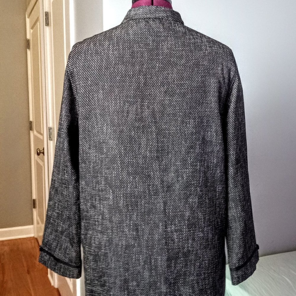 CLC B&W Print Button-Front LS Shirt Jacket - Picture 2 of 5